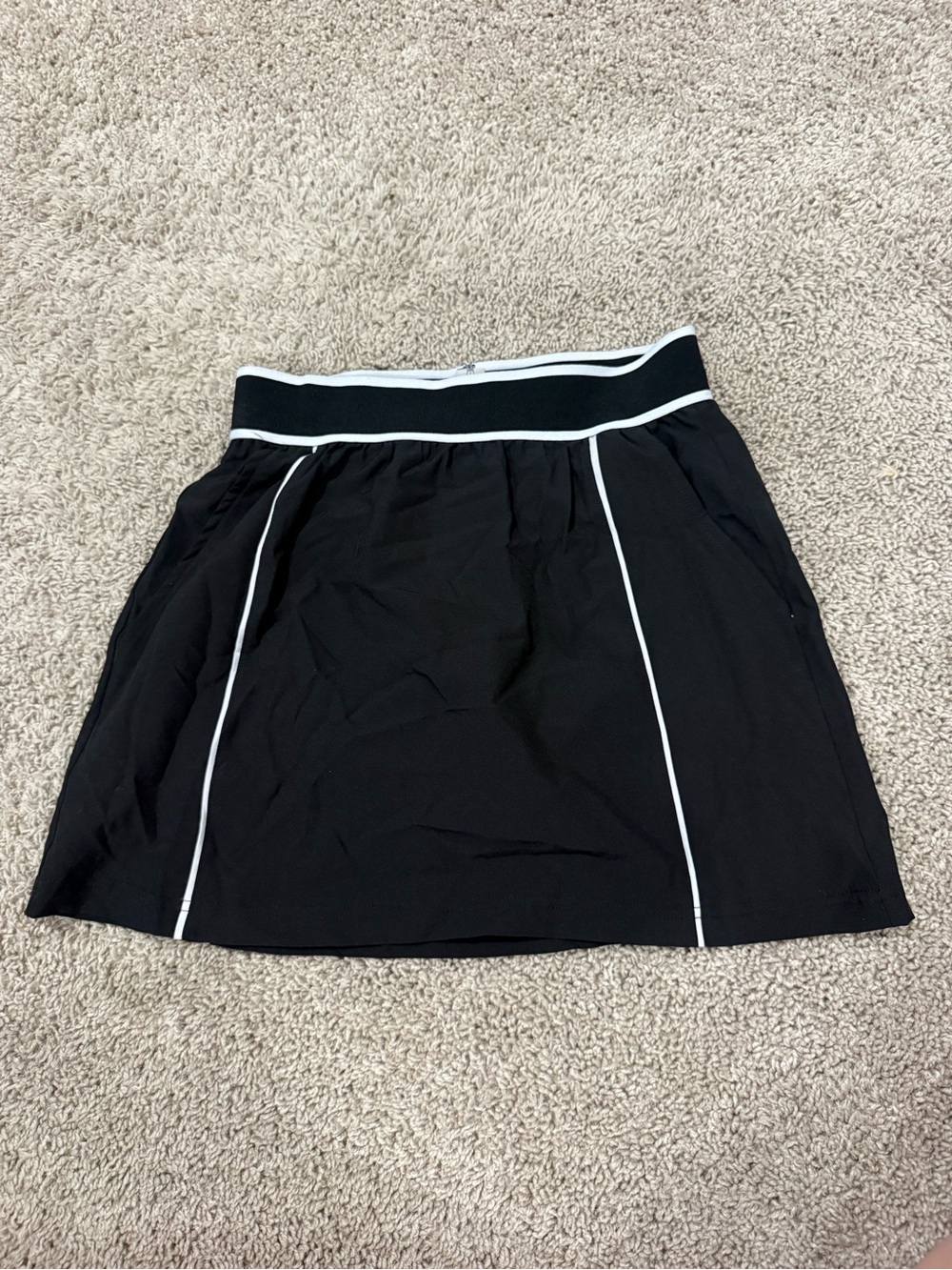 ✨ 90 Degree By Reflex Fury Skort Women’s Black with White Trim sz XS